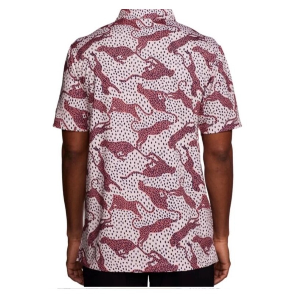 Bad Birdie Large Sahara Cheeta Golf Polo Shirt - Picture 3 of 10